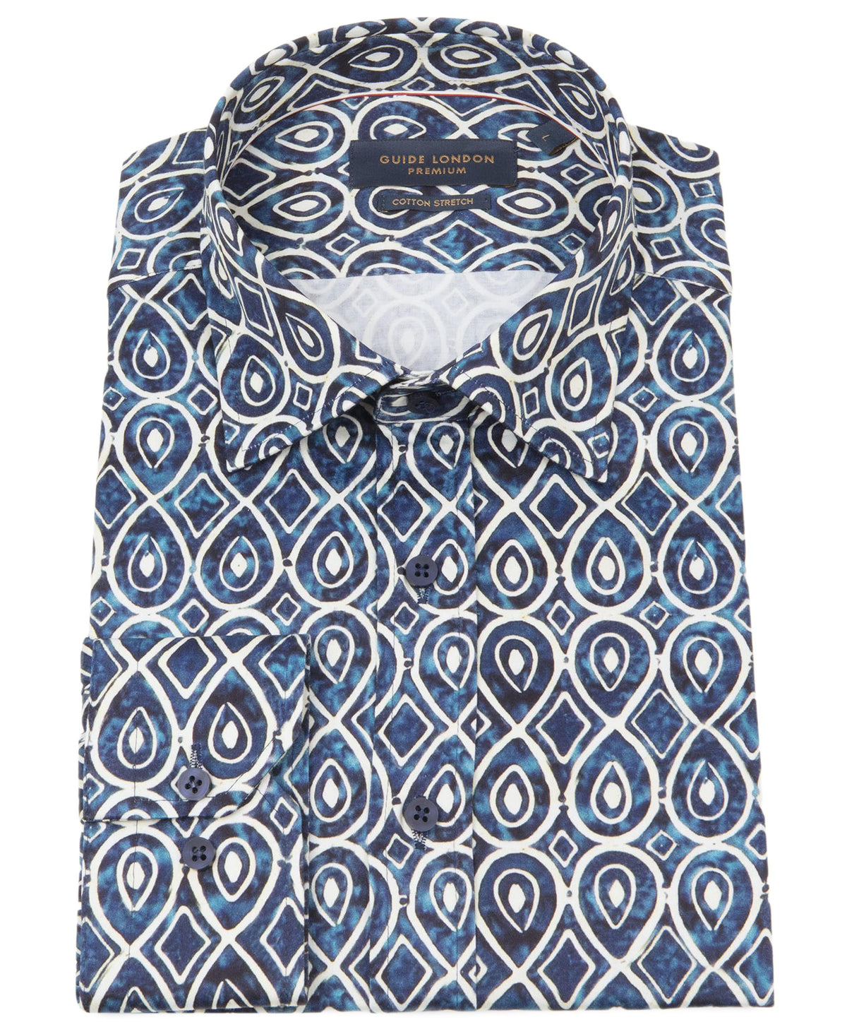 Long Sleeve Tile Print Shirt