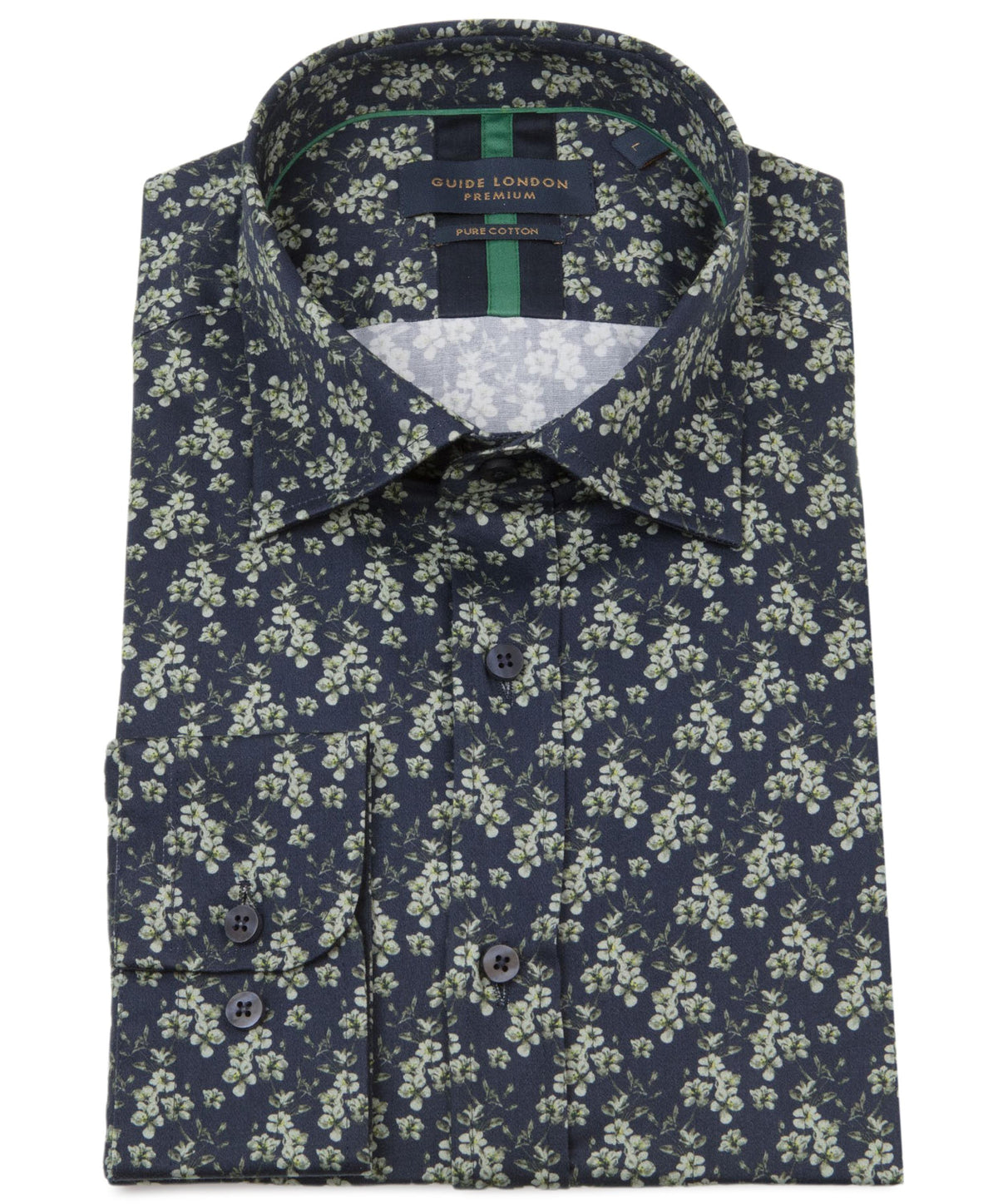 Long Sleeve Flower And Stem Print Shirt