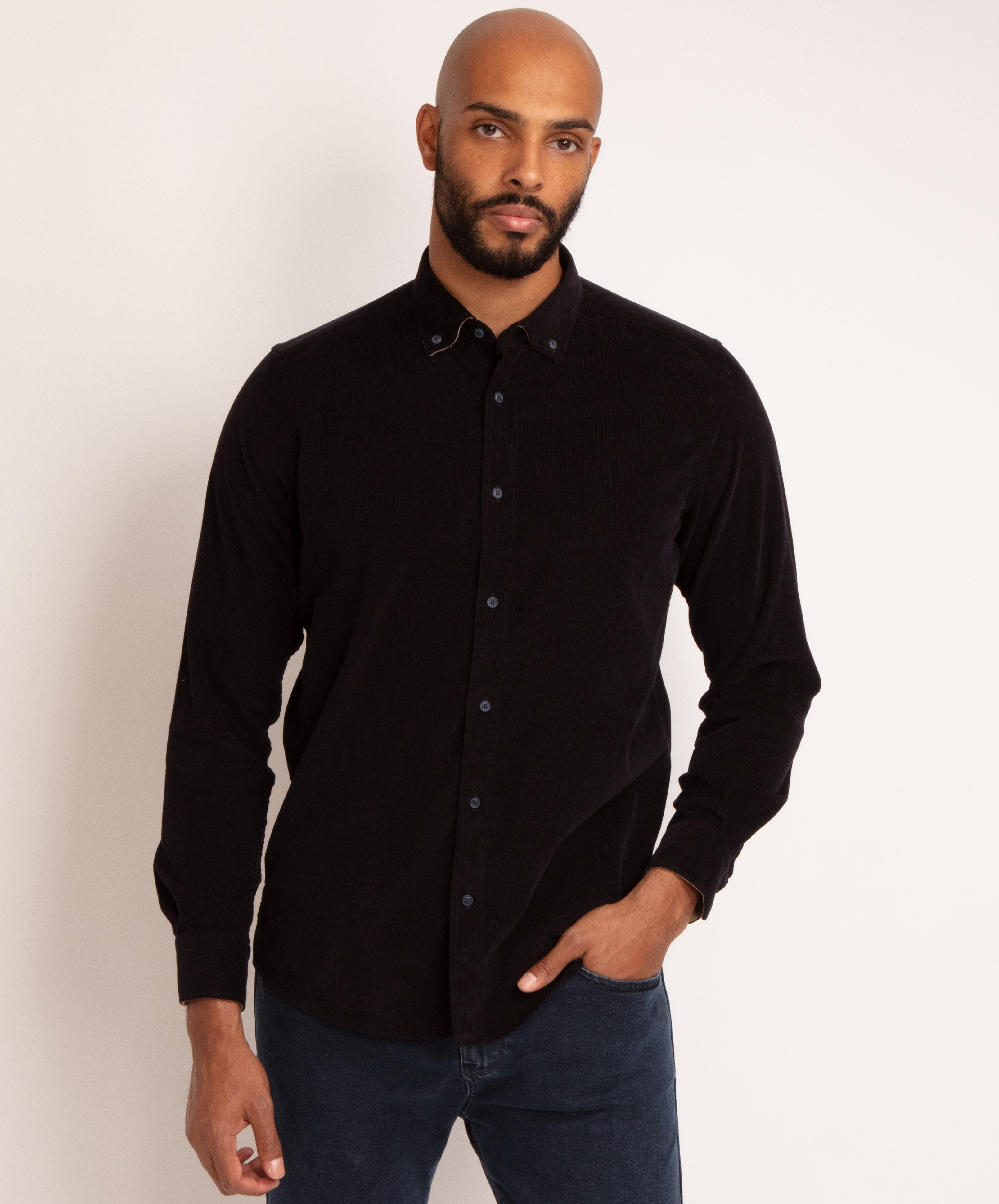 Long Sleeve Button Down Collar Shirt