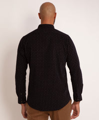 Long Sleeve Corduroy Print Shirt