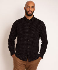 Long Sleeve Corduroy Print Shirt