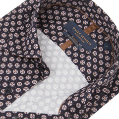 Long Sleeve Emblem Print Shirt