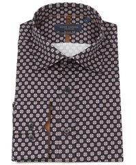 Long Sleeve Emblem Print Shirt
