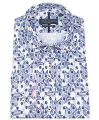 Long Sleeve Mixed Leaf Print Shirt