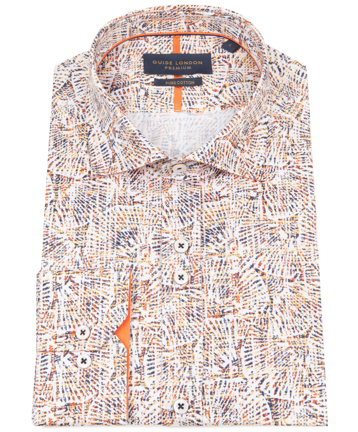 Long Sleeve Distressed Fan Print Shirt