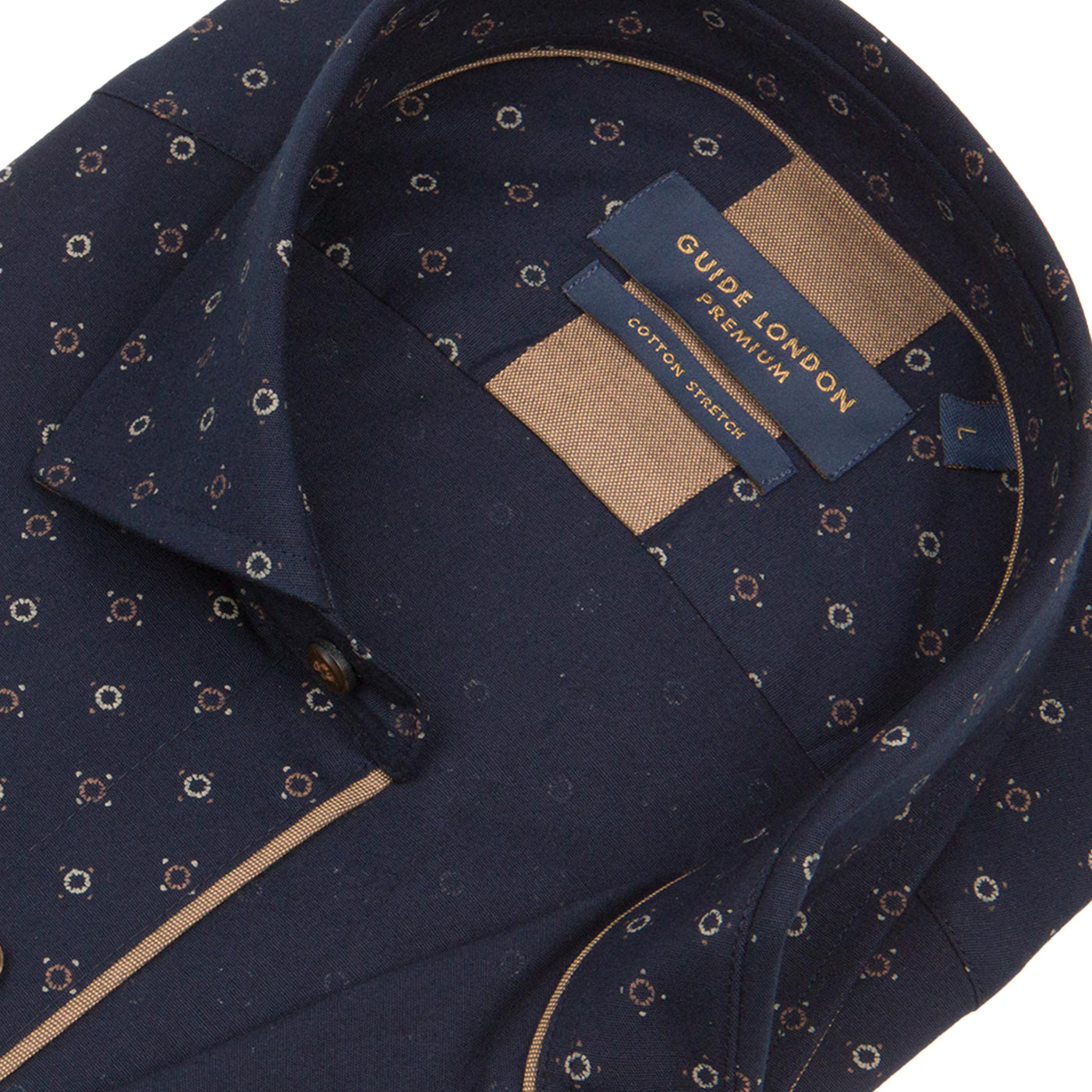 Long Sleeve Geometric Print Shirt