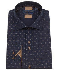 Long Sleeve Geometric Print Shirt