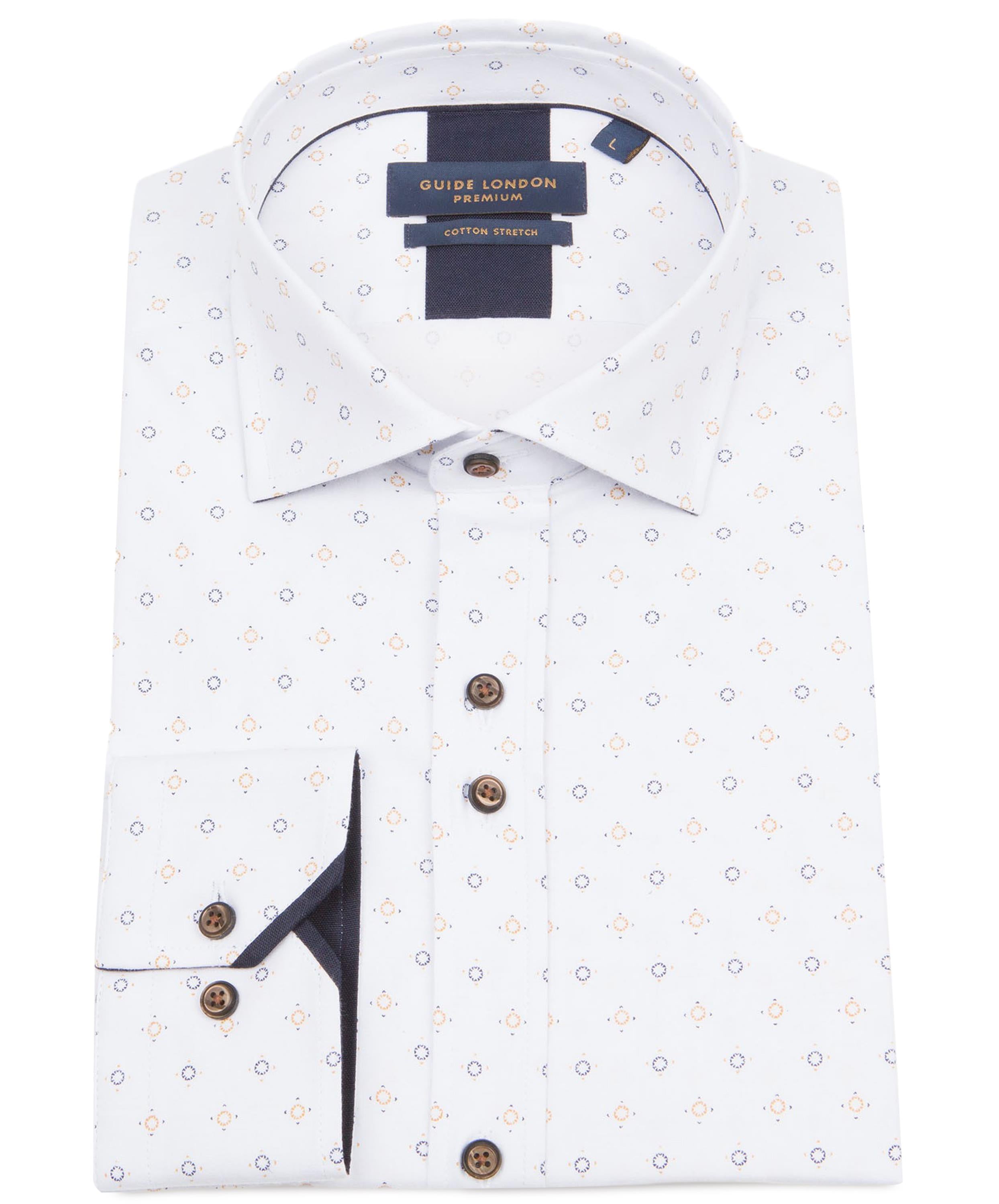 Long Sleeve Geometric Print Shirt