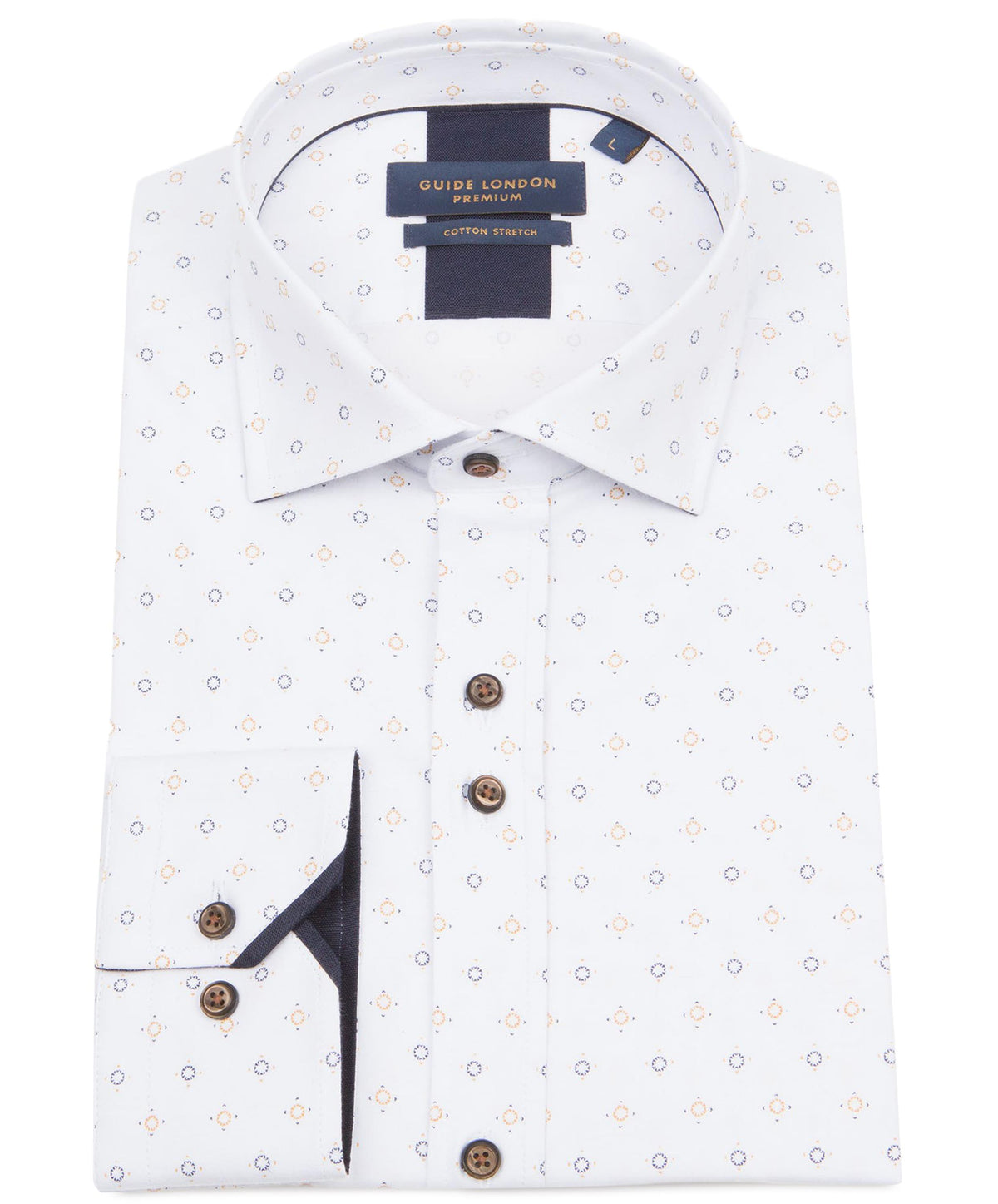 Long Sleeve Geometric Print Shirt