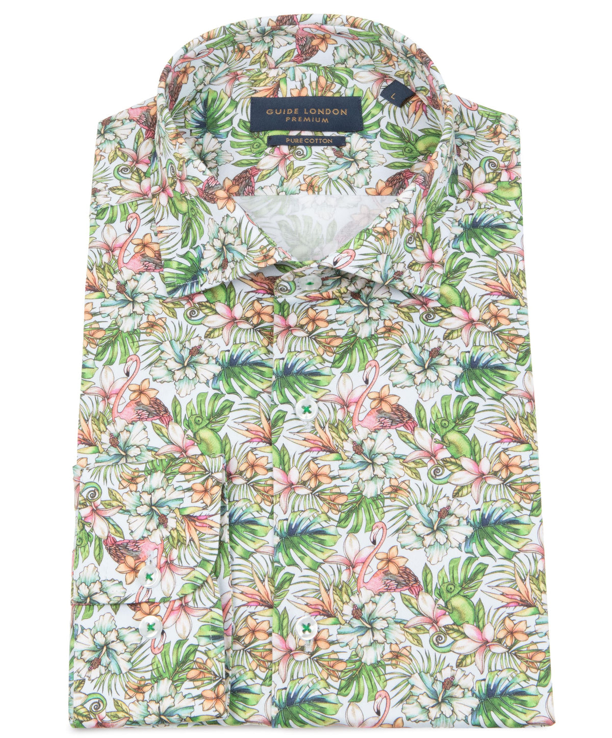 Long Sleeeve Japanese Garden Print Shirt