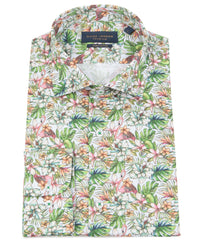 Long Sleeeve Japanese Garden Print Shirt