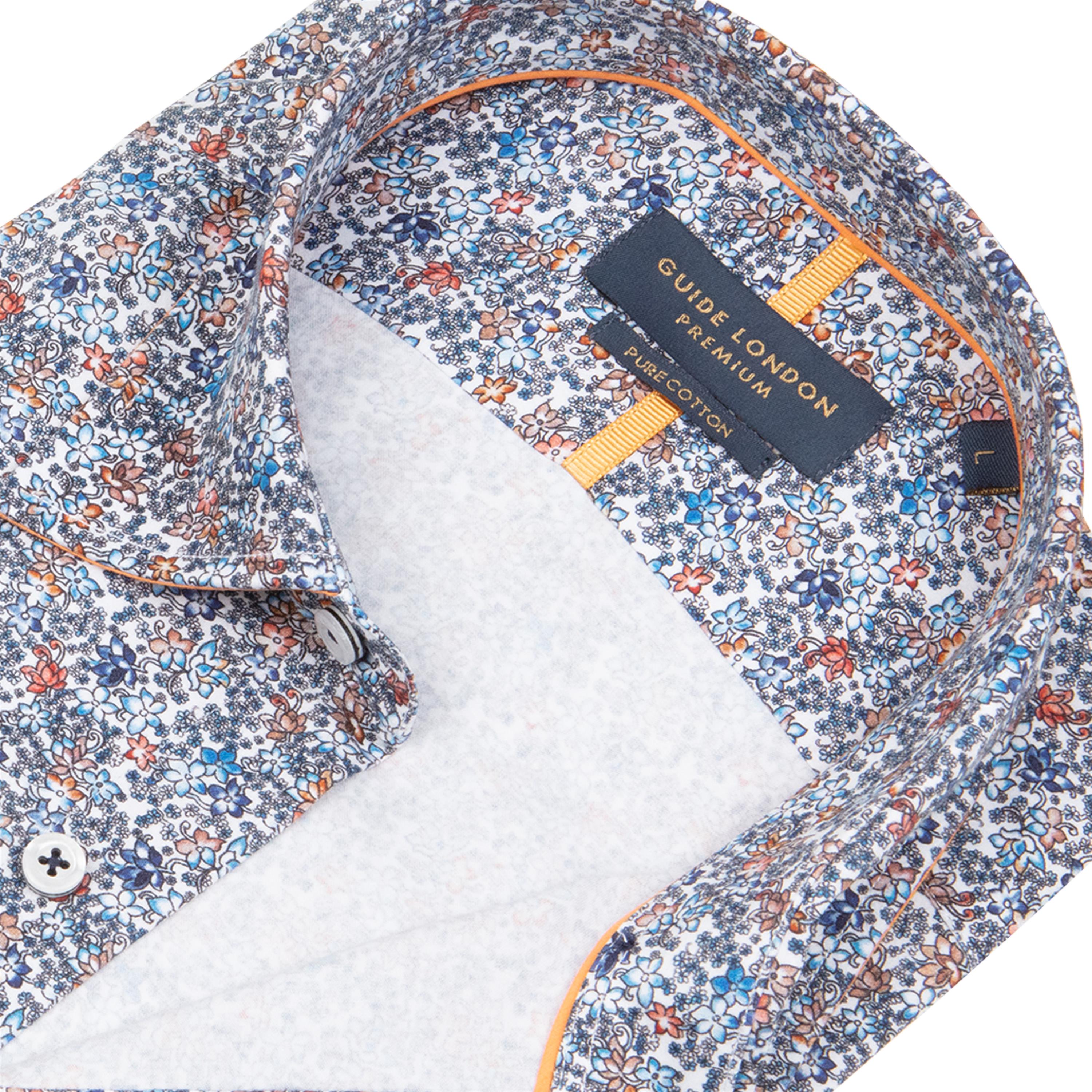 Long Sleeve Small Floral Print Shirt