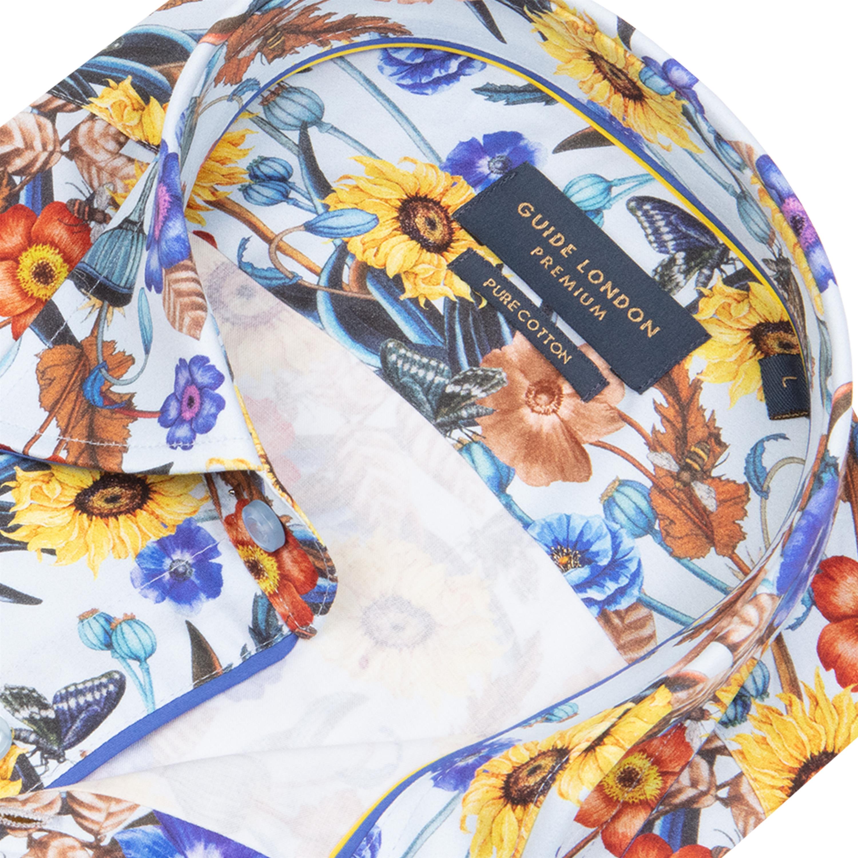 Long Sleeve Garden Print Shirt