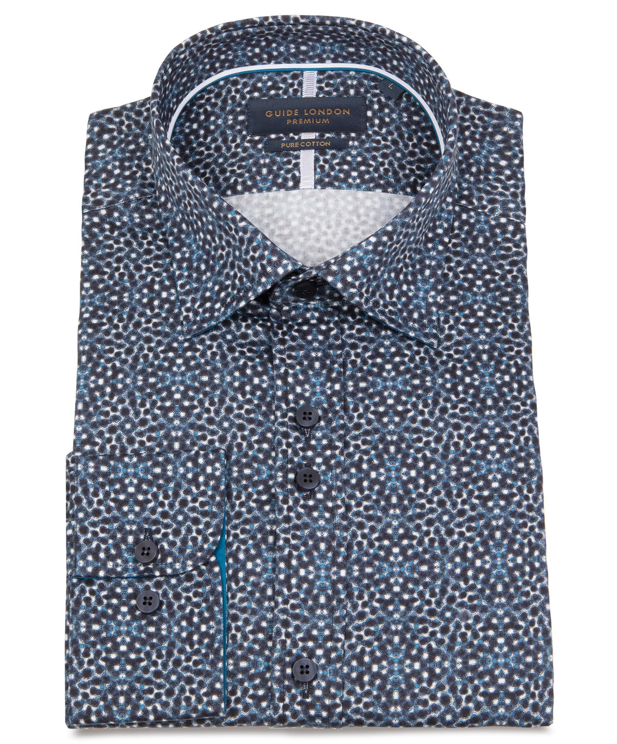 Long Sleeve Varied Micro Dot Print Shirt