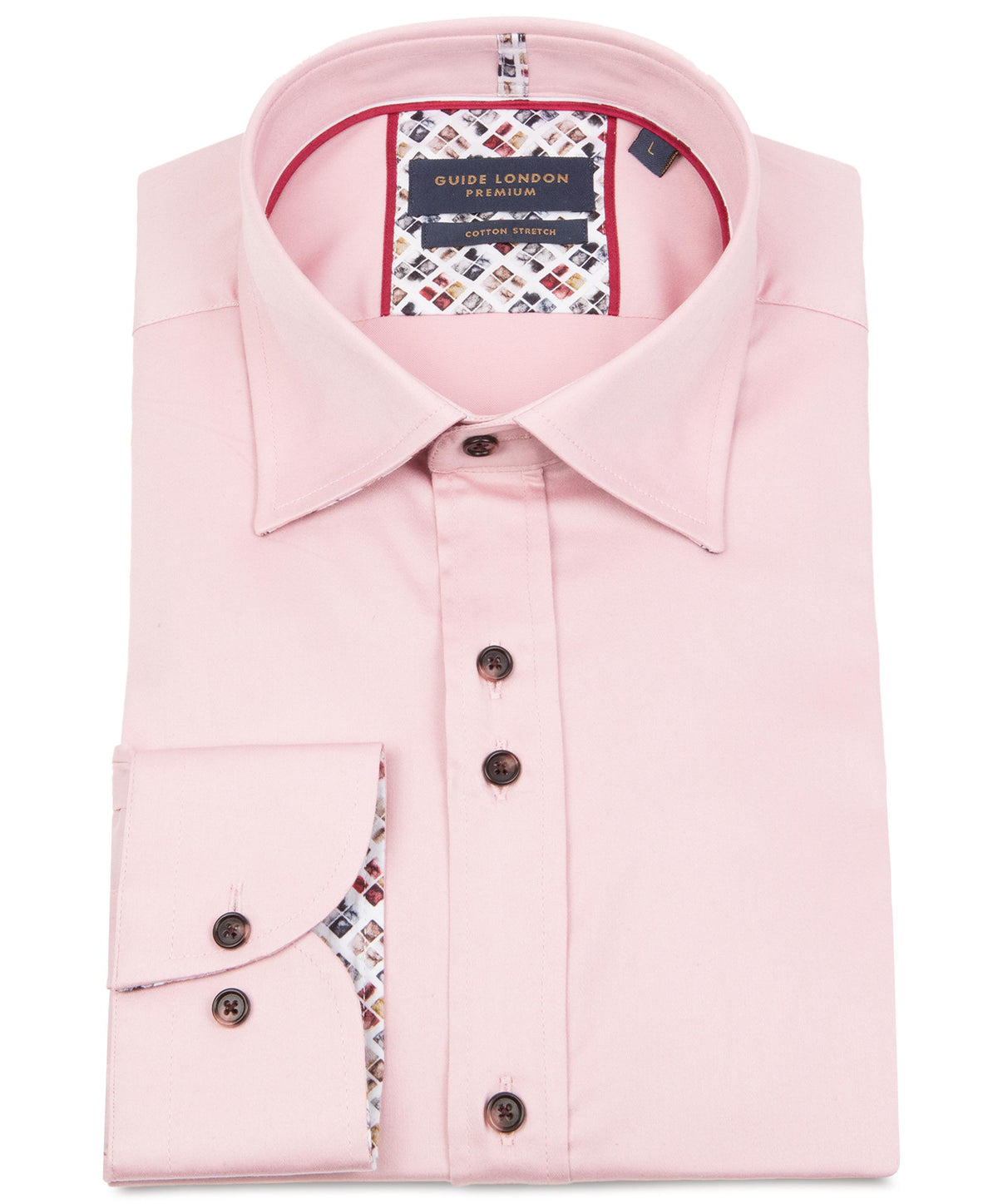 Long Sleeve Solid Colour Ombre Button Shirt