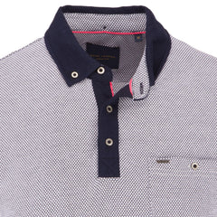Contrast sleeve jacquard polo