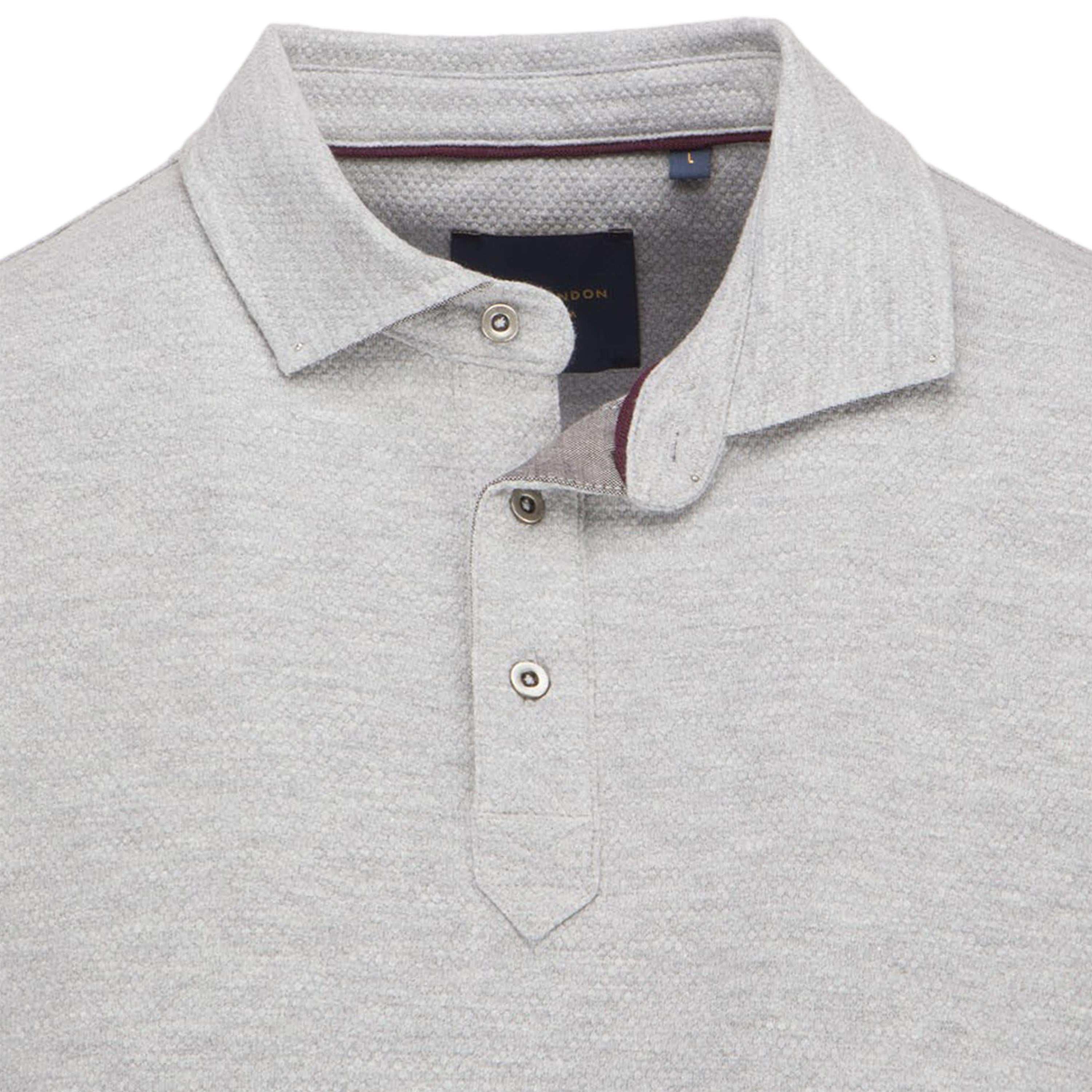 Textured Short Sleeve Polo Top