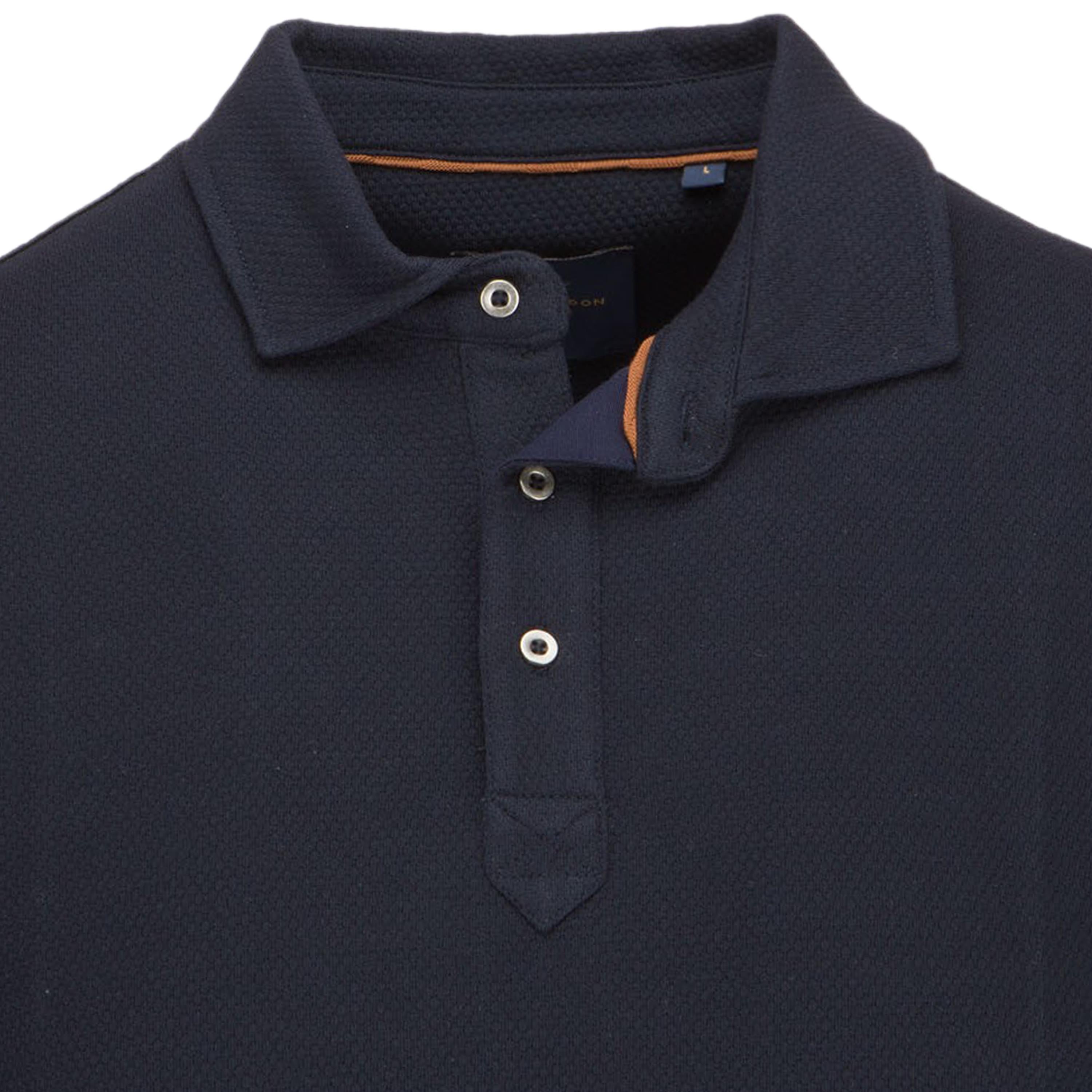 Textured Short Sleeve Polo Top