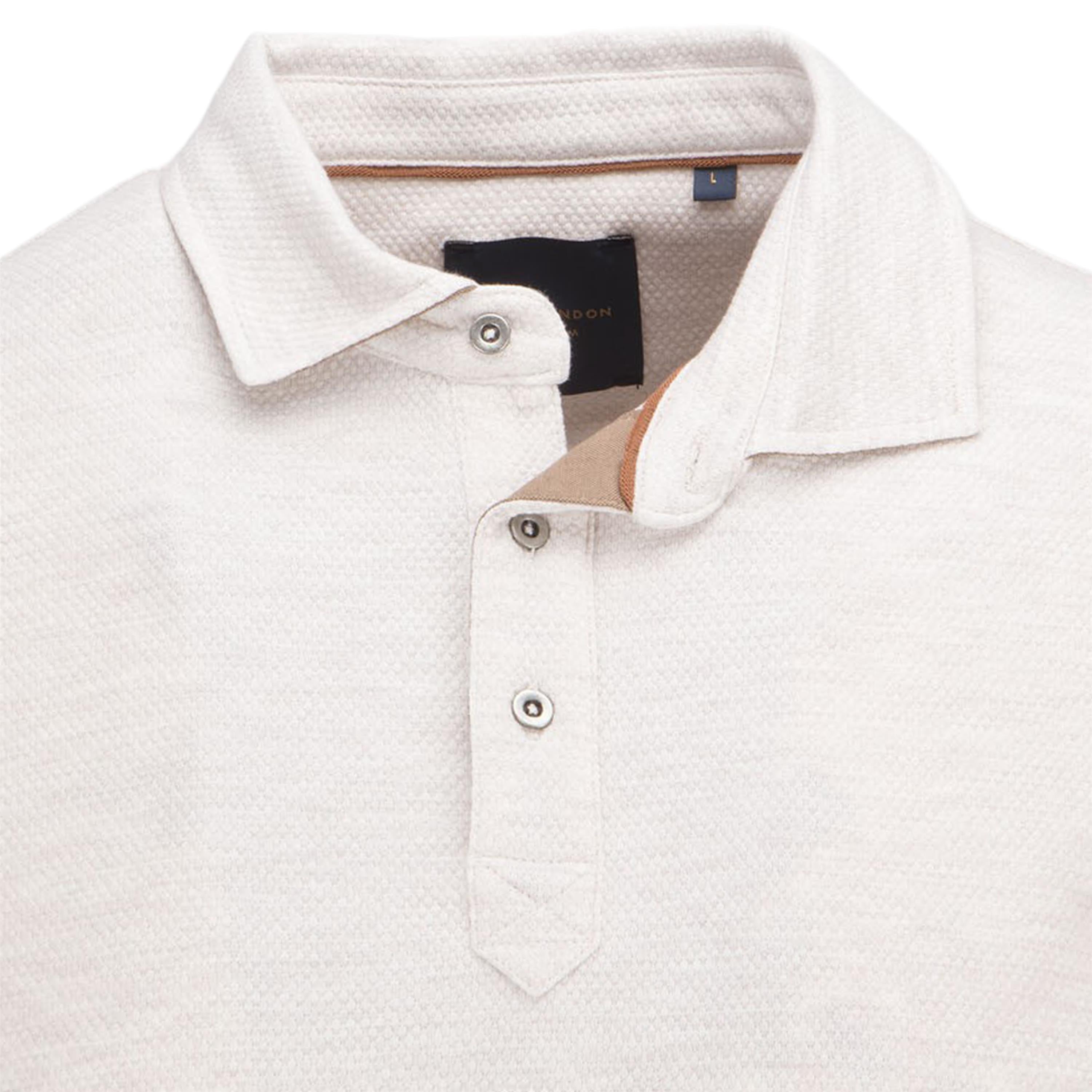 Textured Short Sleeve Polo Top