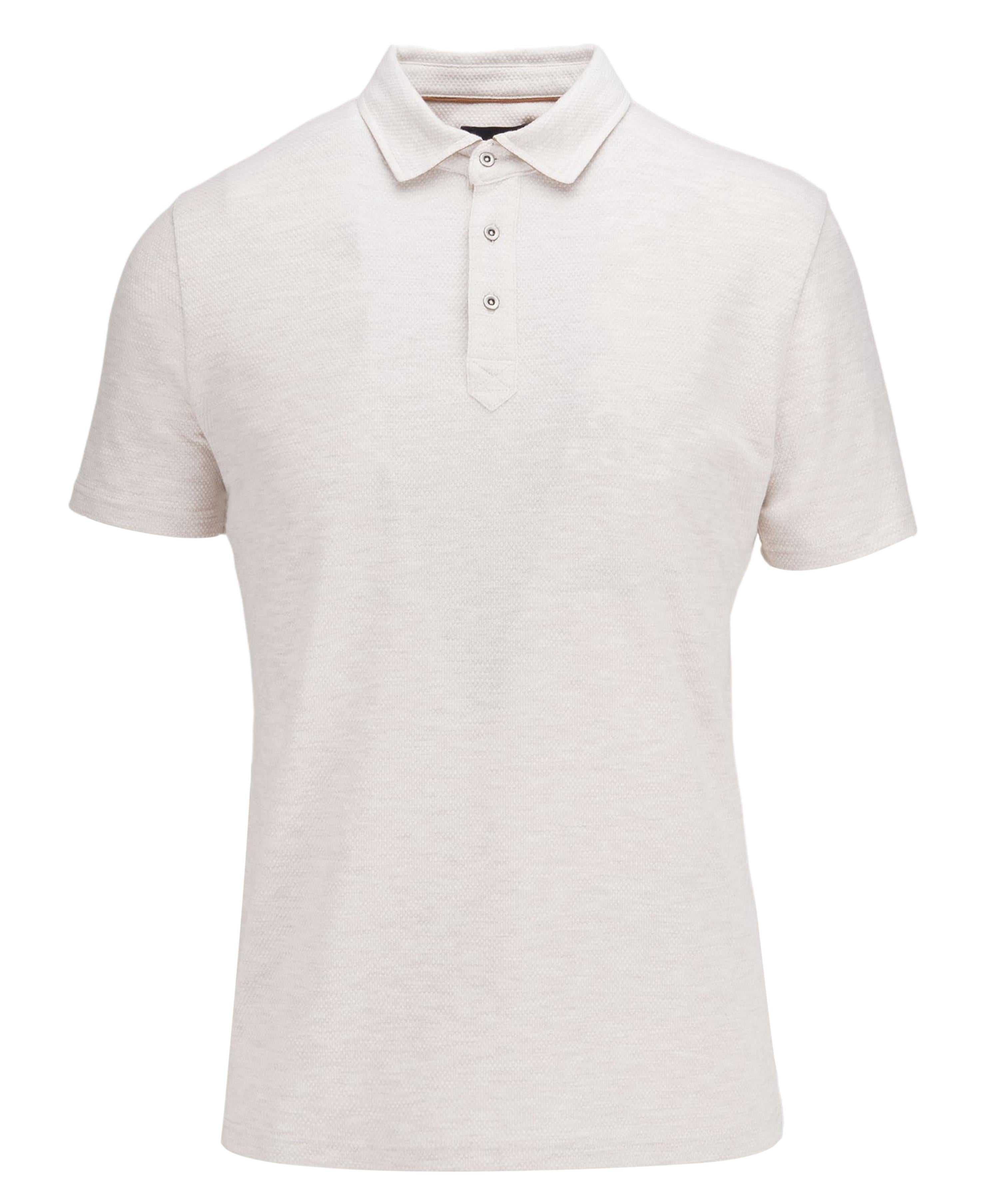 Textured Short Sleeve Polo Top