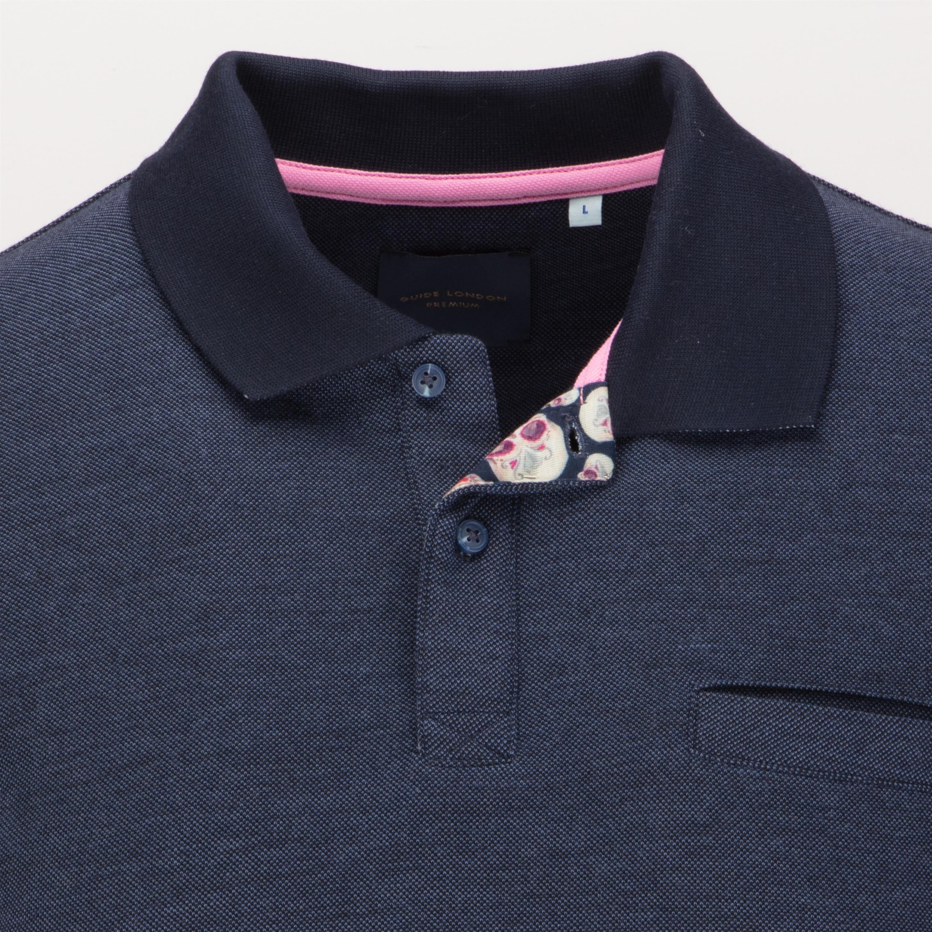 Hidden Skull Print Smart Polo