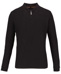 Long Sleeve Zip Knitted Polo