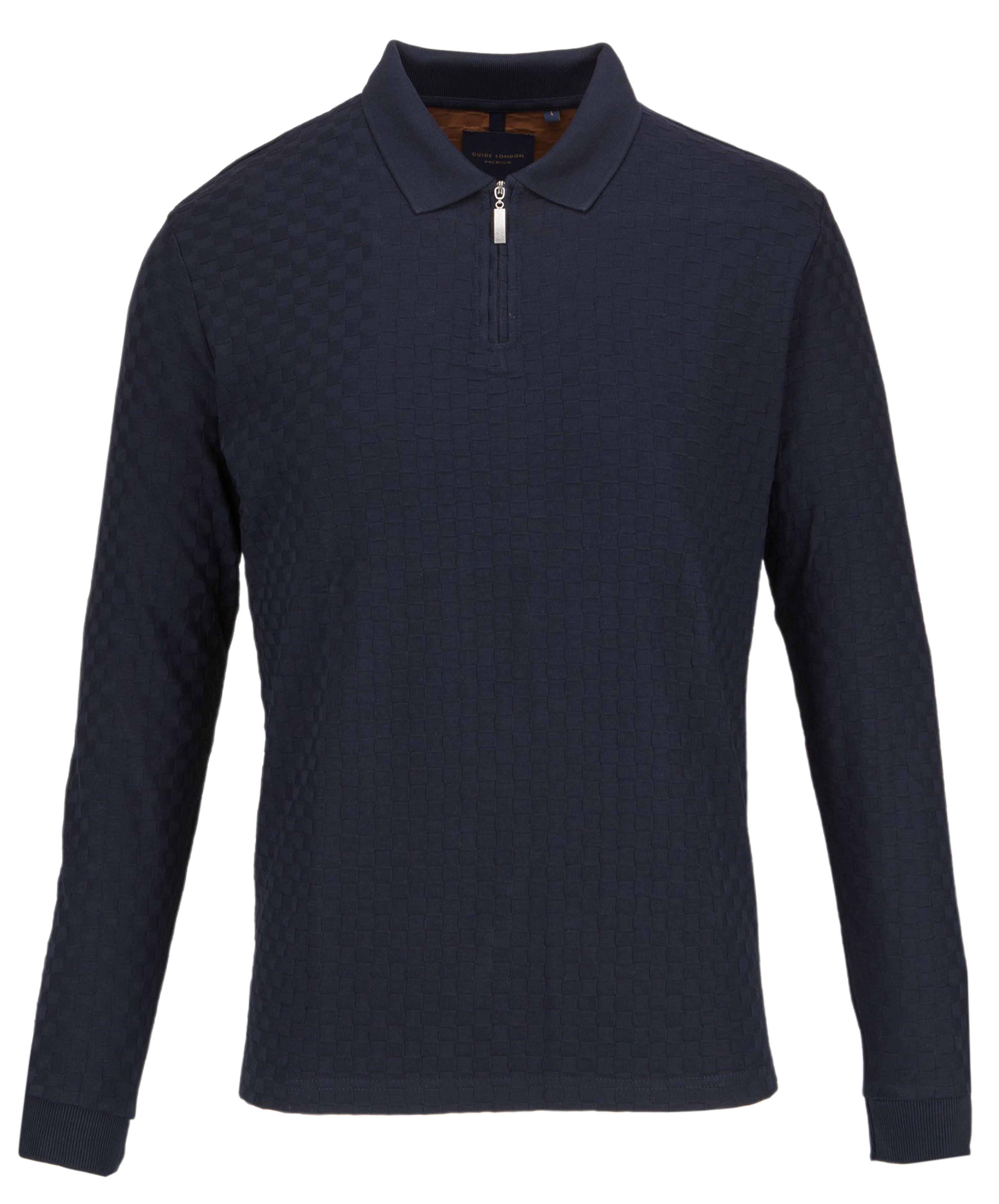 Long Sleeve Zip Knitted Polo