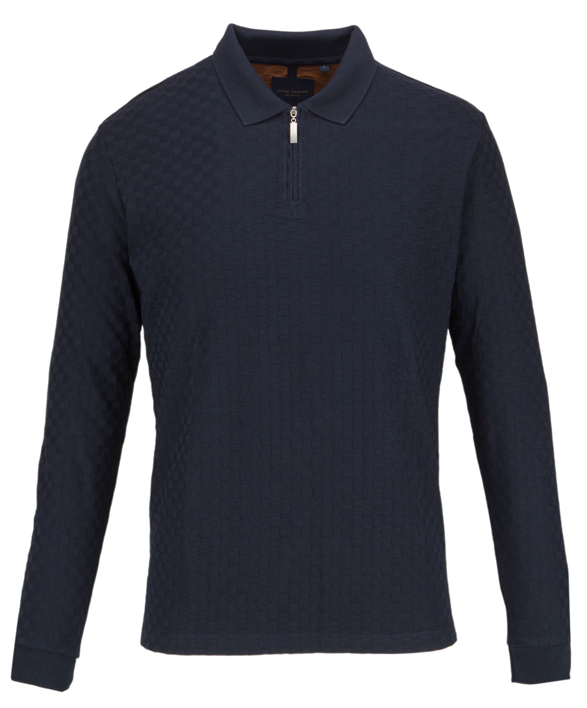 Long Sleeve Zip Knitted Polo