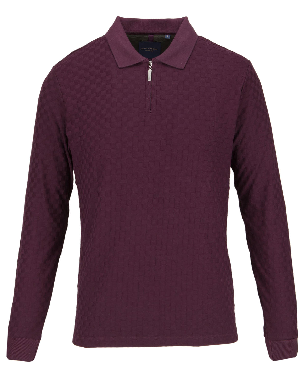 Long Sleeve Zip Knitted Polo