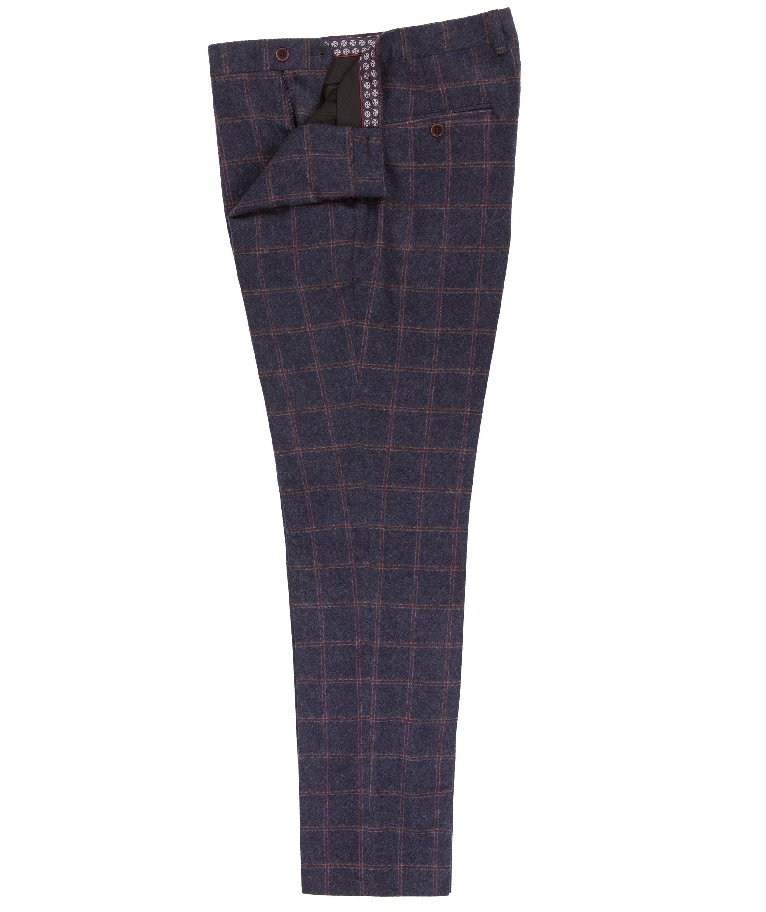 Brushed Tweed Check Trouser