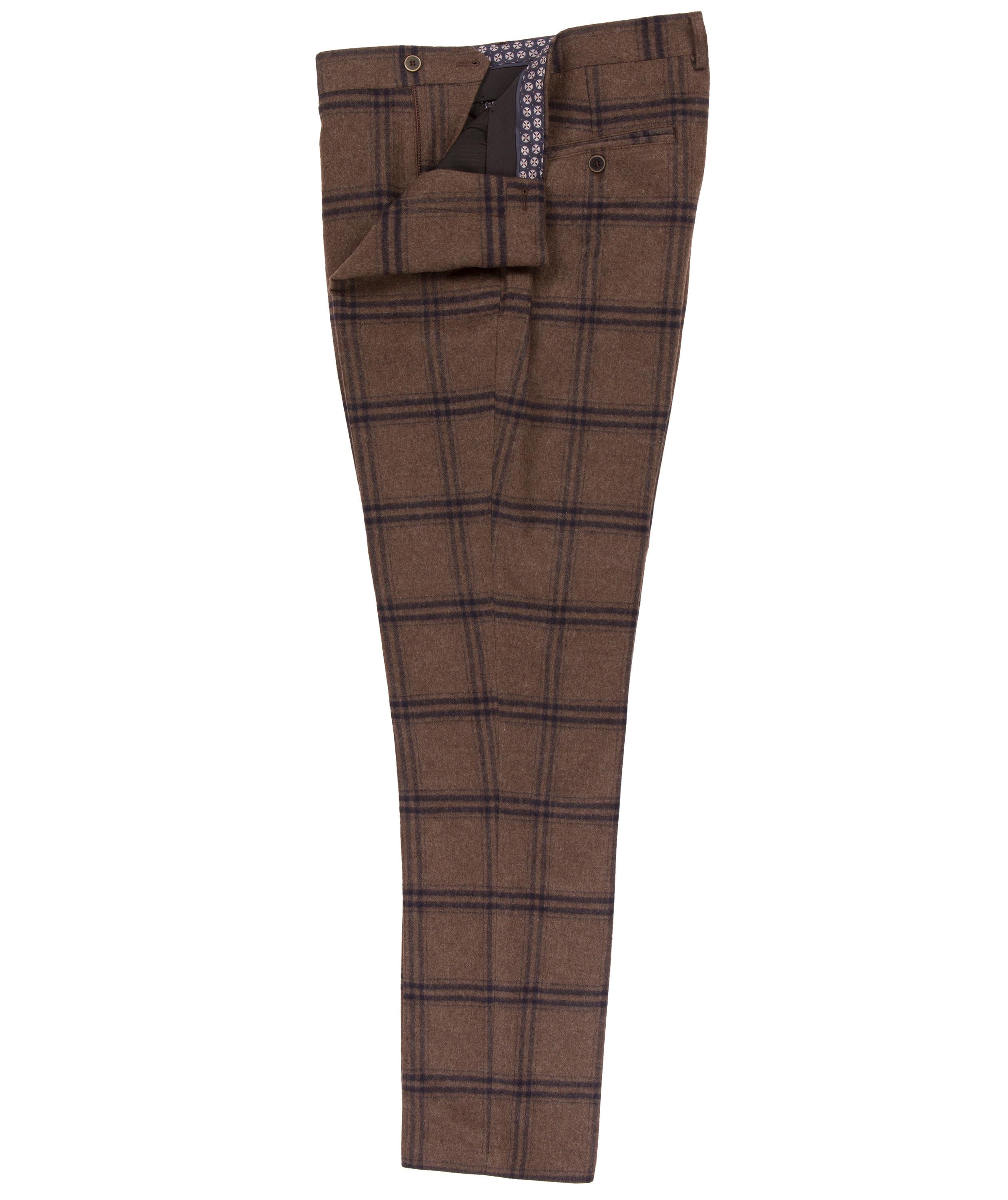 Brushed Tweed Check Trouser