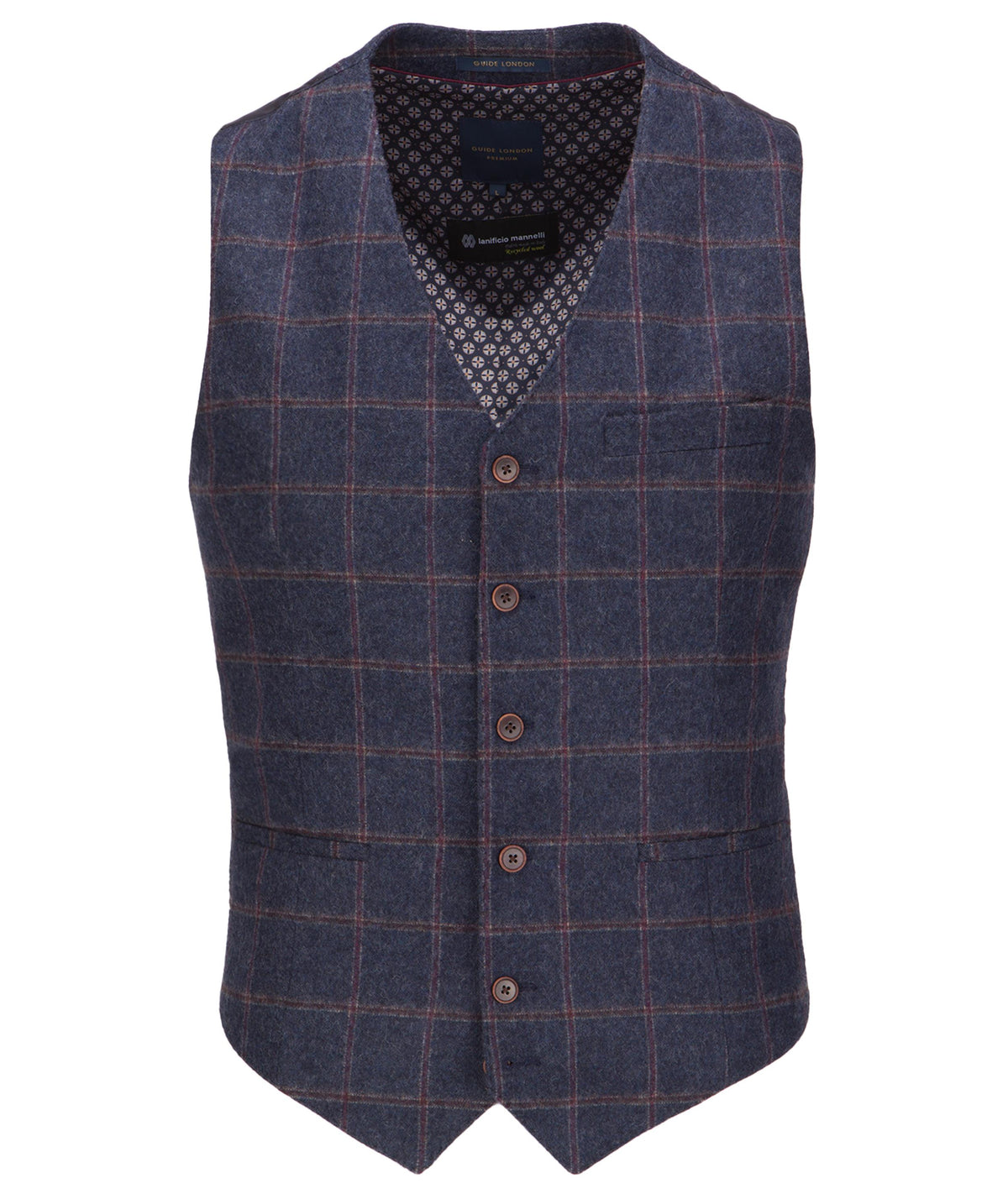 Brushed Tweed Check Waistcoat