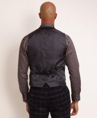 Brushed Tweed Check Waistcoat