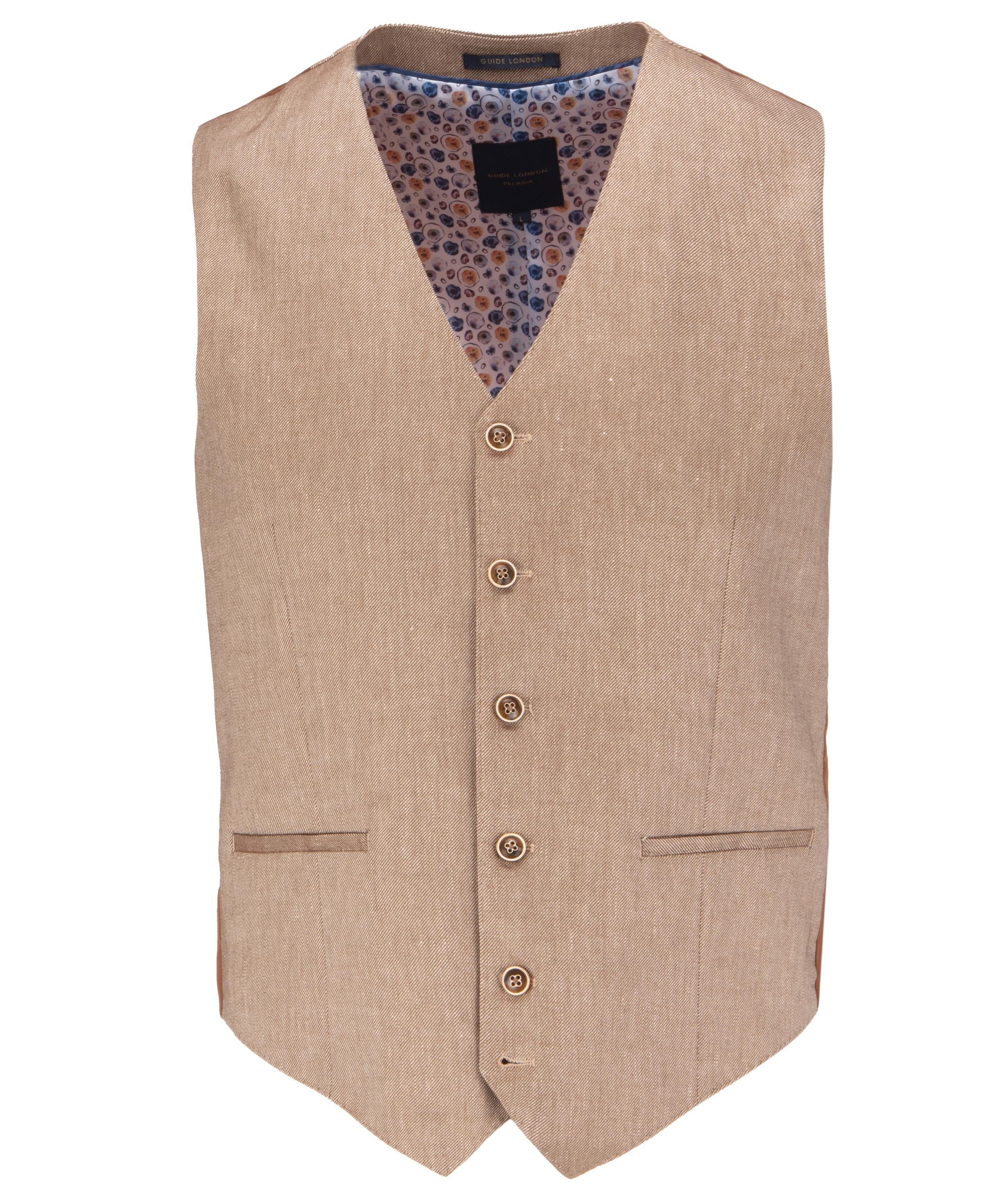 Linen Cotton Blend Waistcoat