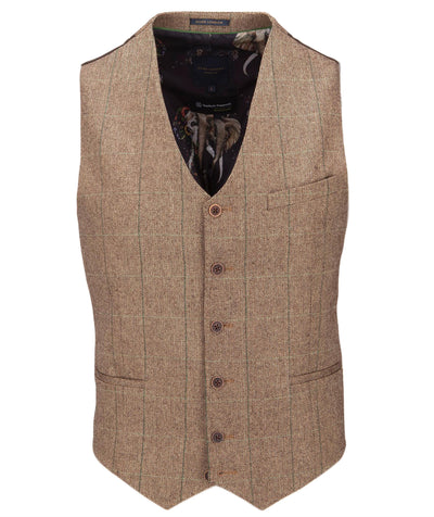 Tweed Checked Waistcoat